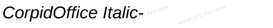 CorpidOffice Italic字体转换
